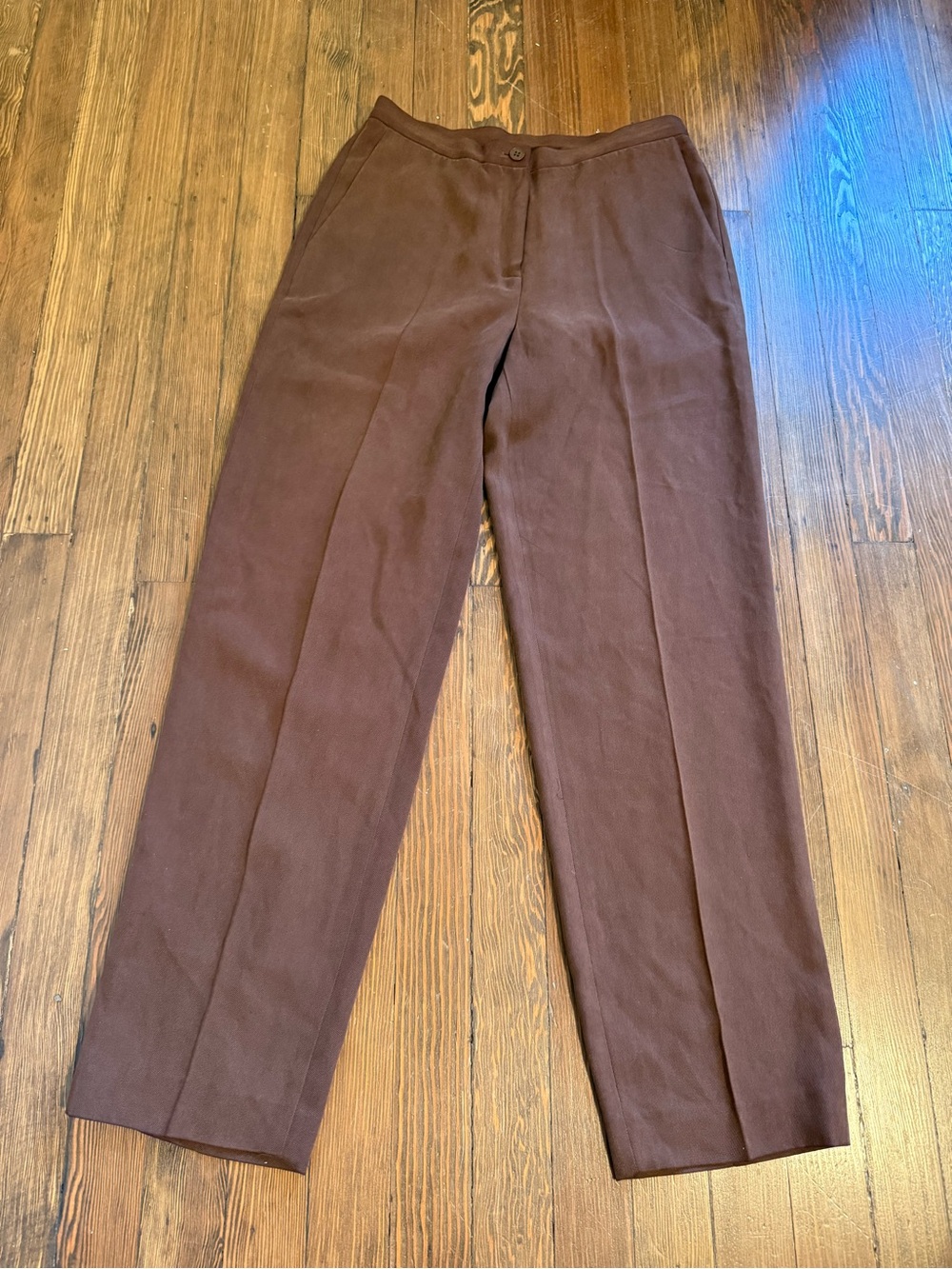 Ralph Lauren 100% Silk Straight-Leg Trousers